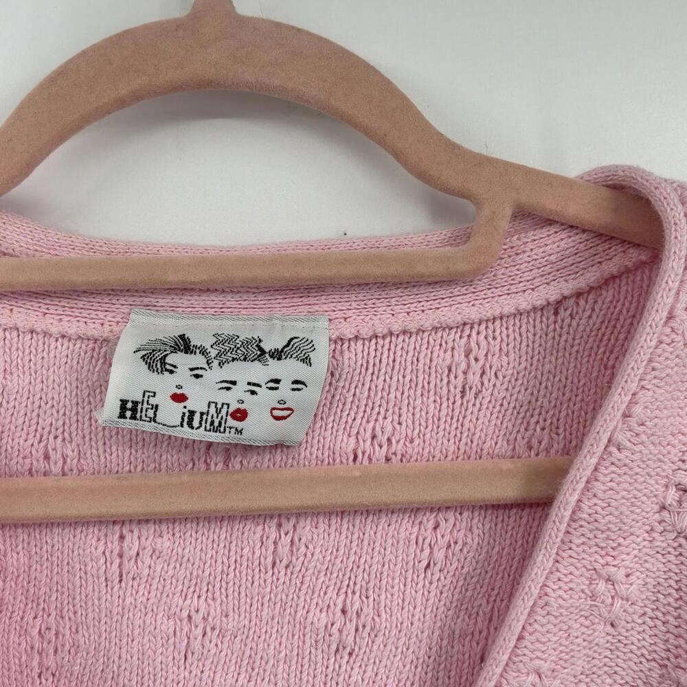 Helium Pink Cropped Knit Sweater Women's Size Small - Picture 3 of 3